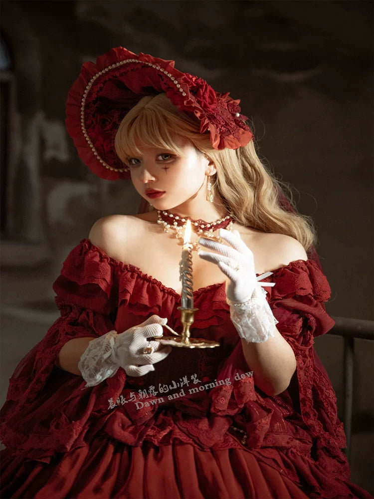Dawn and Morning - Elegant Lolita OP Dress Sunrise Elf Long Dress