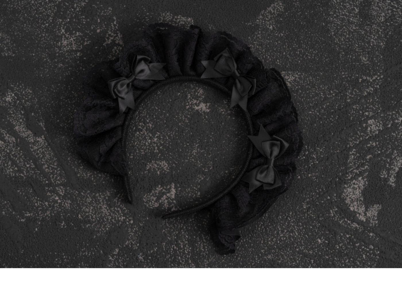 Strange Sugar~Gothic Lolita Lace Black Headband   