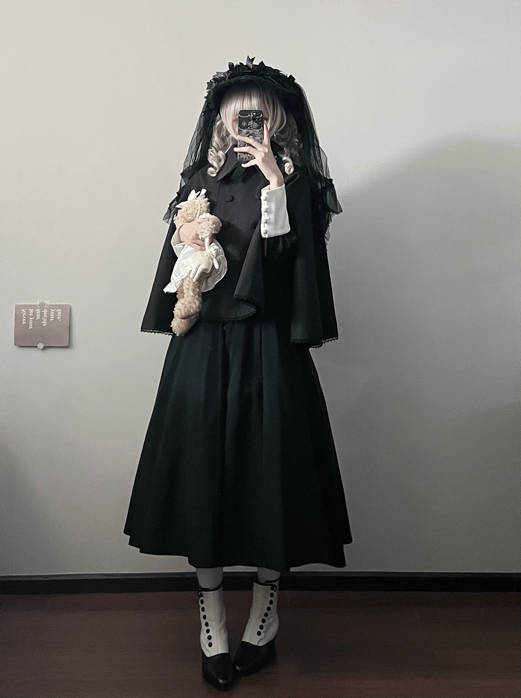 Ouji Lolita Cape Coat, Detachable False Collar 44549:812708