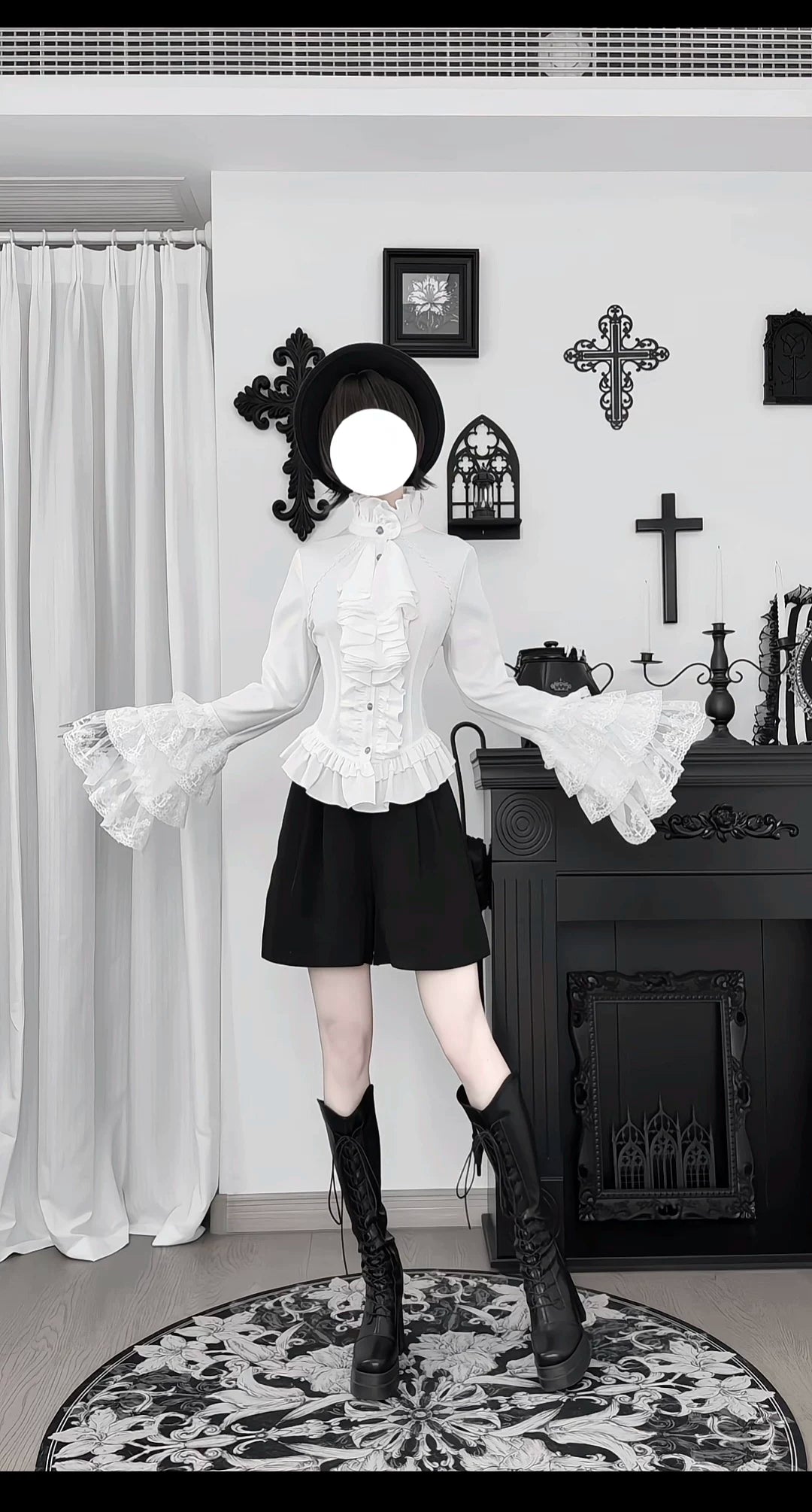 Eternal Night Butler - Gothic Lolita Coat & Blouse Set, Tailcoat Hem (L M S XL) 46103:875251