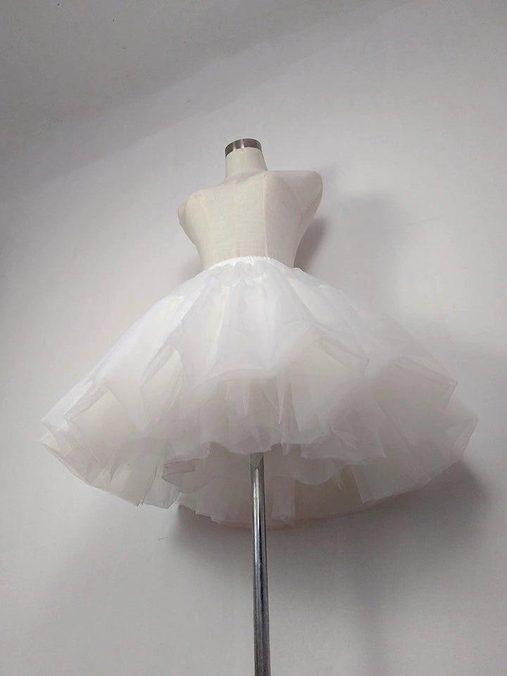 Krncrlo~White Lolita Petticoat Adjustable 14M Violence Fishbone Petticoat 14M - Violence Petticoat  