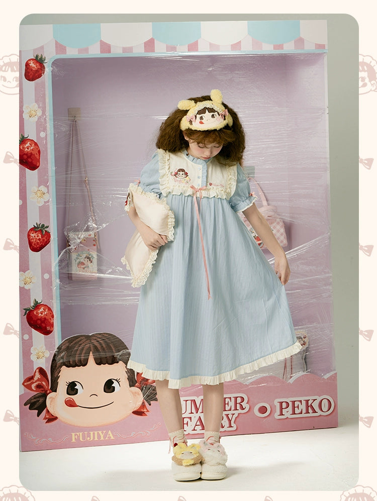 Summer Fairy~IP Collab Kawaii Lolita Dresses OP Home Wear Salopette Cardigan SK   