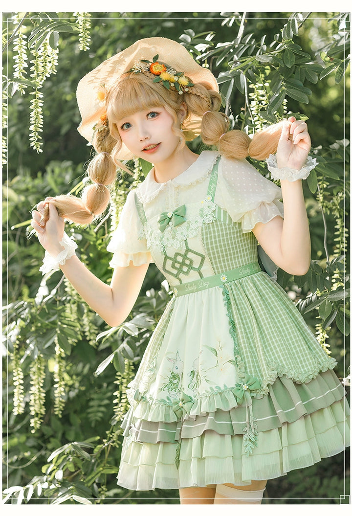 YingLuoFu~Lucky Day~Country Lolita JSK Dress Cute Lolita Dress   