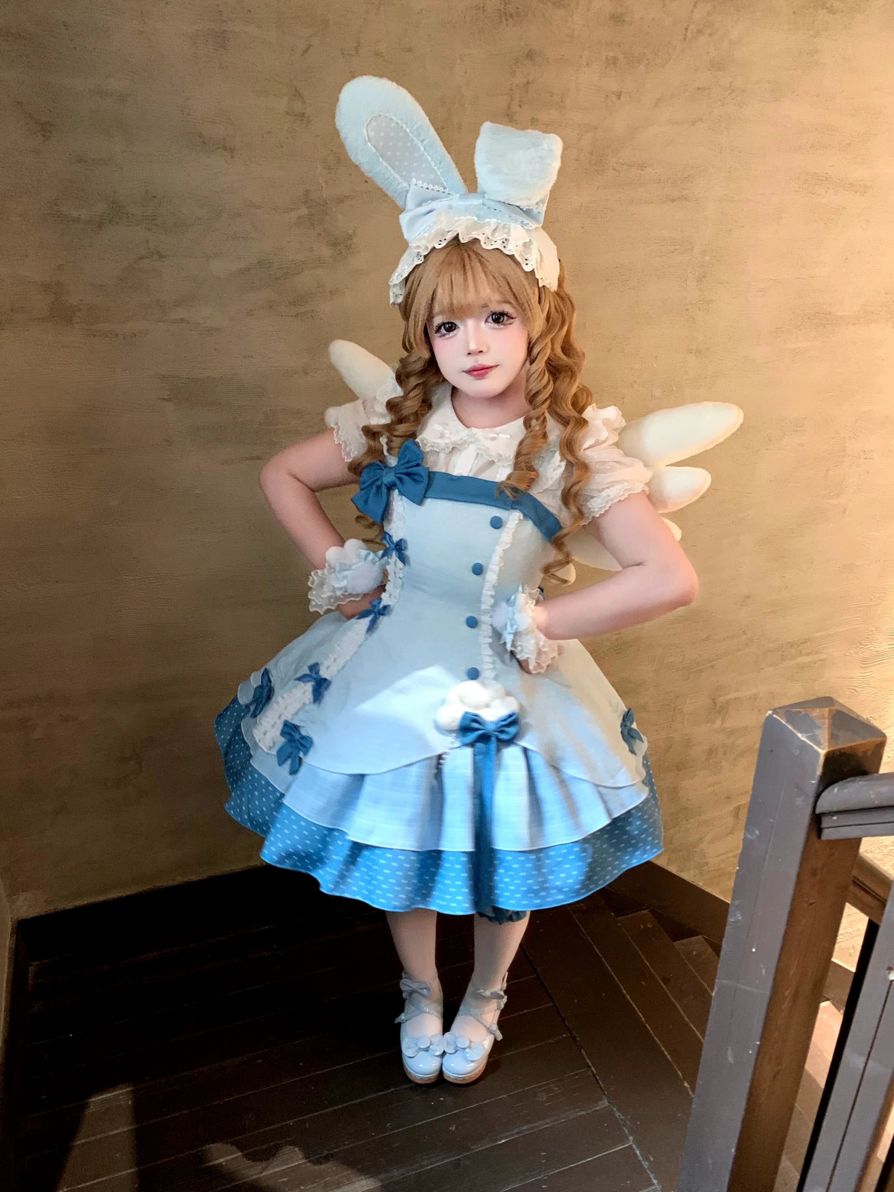 Glass Bottle - Sweet Lolita JSK Dress Set, Polka Dot & Bow Details 45792:862865