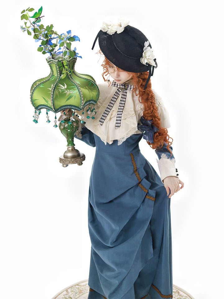 Cornfield Lolita~Classic Lolita OP Retro Blue Lolita Dress