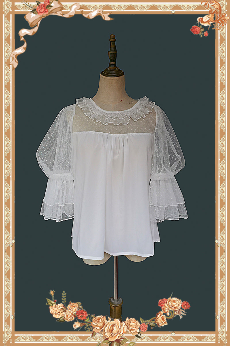 Infanta - Grape Manor - Country Lolita JSK Suit with Grape Embroidery White shirt only S