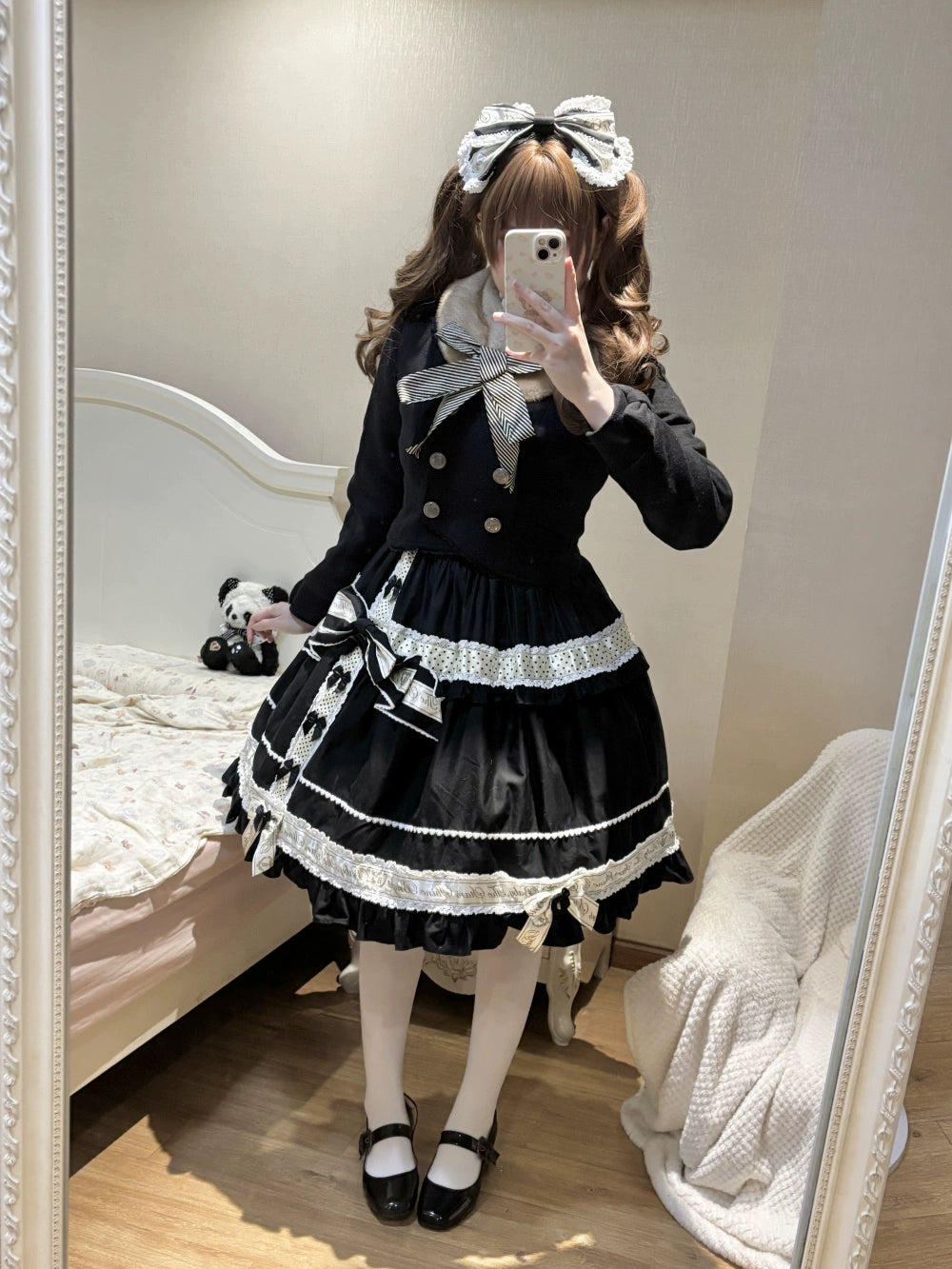 LeMiroir - Winter Solstice - Elegant Lolita Winter Short Coat & SK 44069:794226