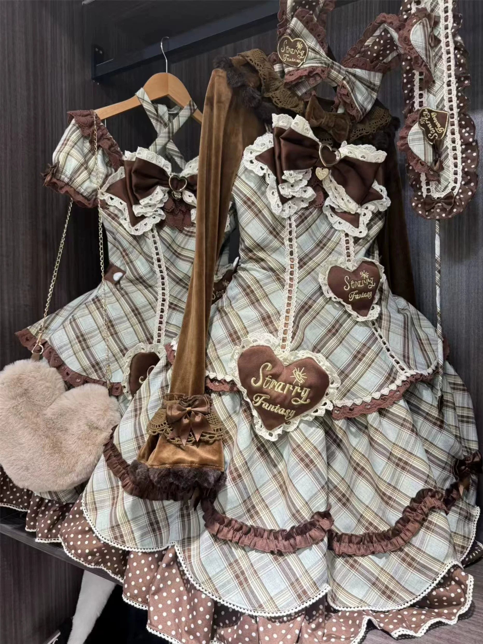 Shibuya Sweetheart - Plus Size Old School Lolita Plaid JSK & OP Dress