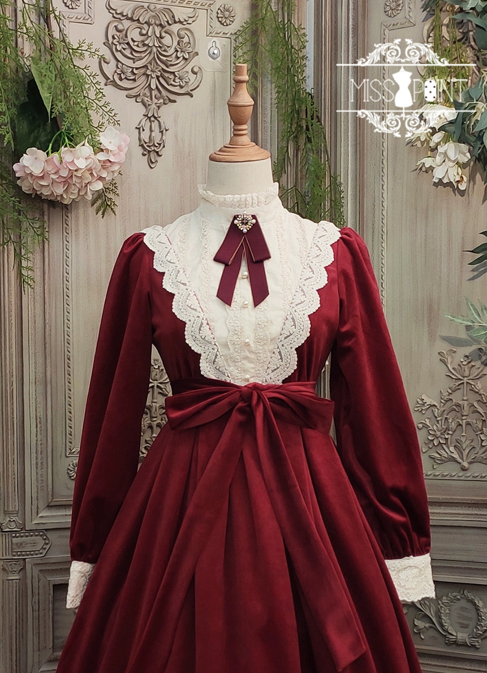 (BFM)Miss Point~Customized Lolita Dress Vintage Elegant Velvet OP Dress 32520:391652