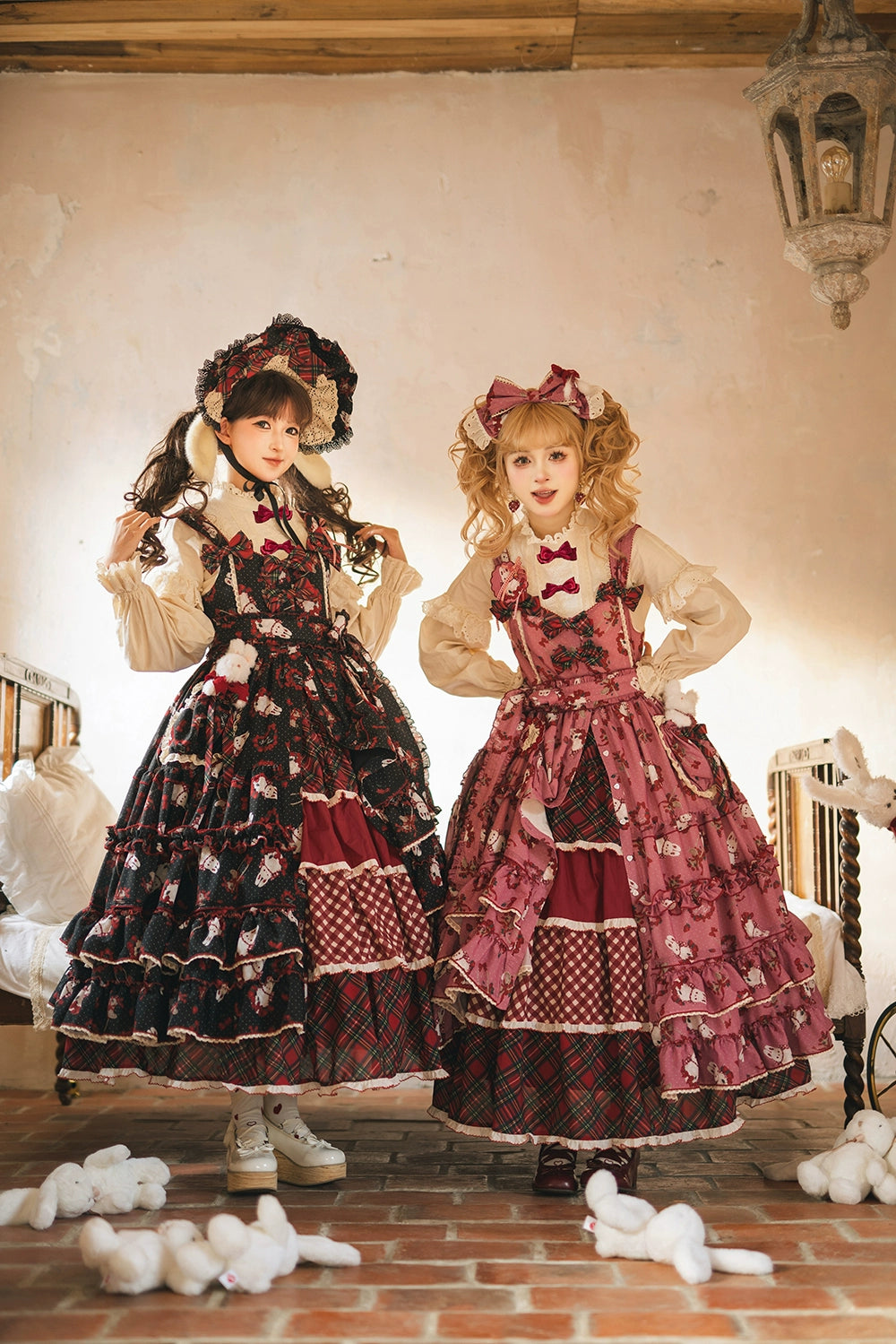 Miss Point - Forest Berry Bunny - Sweet Lolita Plaid Skirt Tiered Ruffles Spring SK