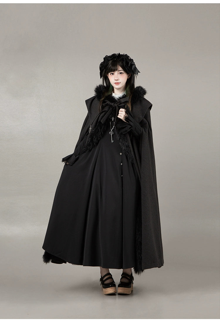 With PUJI - Letter and Poetry · Raven's Night Song - Gothic Lolita Black Cloak