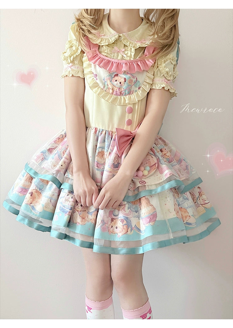 Mewroco~Sweet Lolita Dress Suit Salopette and Hoodied OP