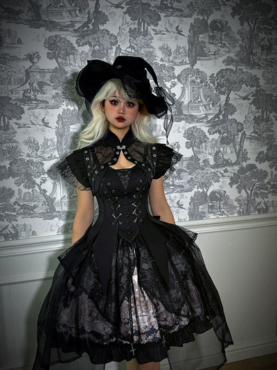 Alice Girl~Doll Mystery~Gothic Lolita Bolero Short Sleeve Short Coat S Burgundy 