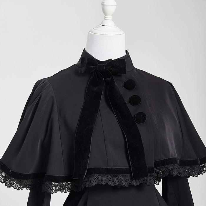 KINOKOKO~Aslan Blessings~Classic Lolita OP Seven-panel Slim Fit Dress with Cape (L M S XL XS XXL) 41988:721424