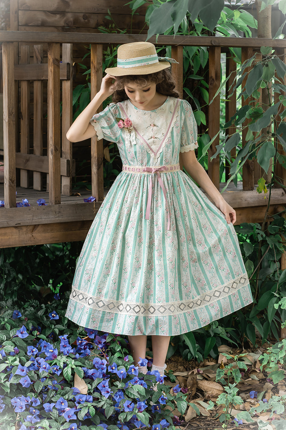 (Buyforme)Miss Point~Happy Summer Elegant Lolita Floral OP Dress   