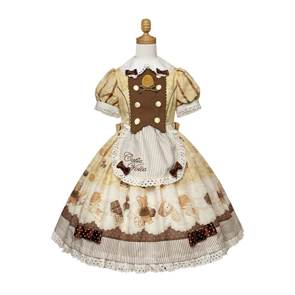 CutieVolta~Blissful Confectionery~Sweet Lolita OP Dress Bear Print JSK (L M S) 40584:666576