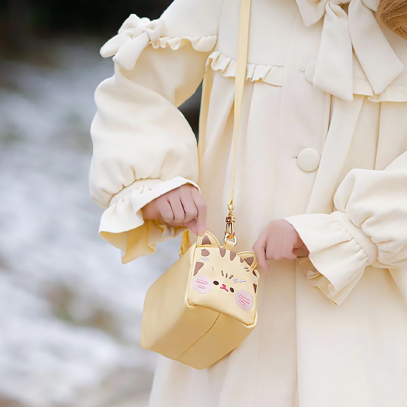 Milk Tea Bear~Toast Cat~Crossbody Bag Shoulder Bag Lolita Bag toast cat [lemon yellow]  