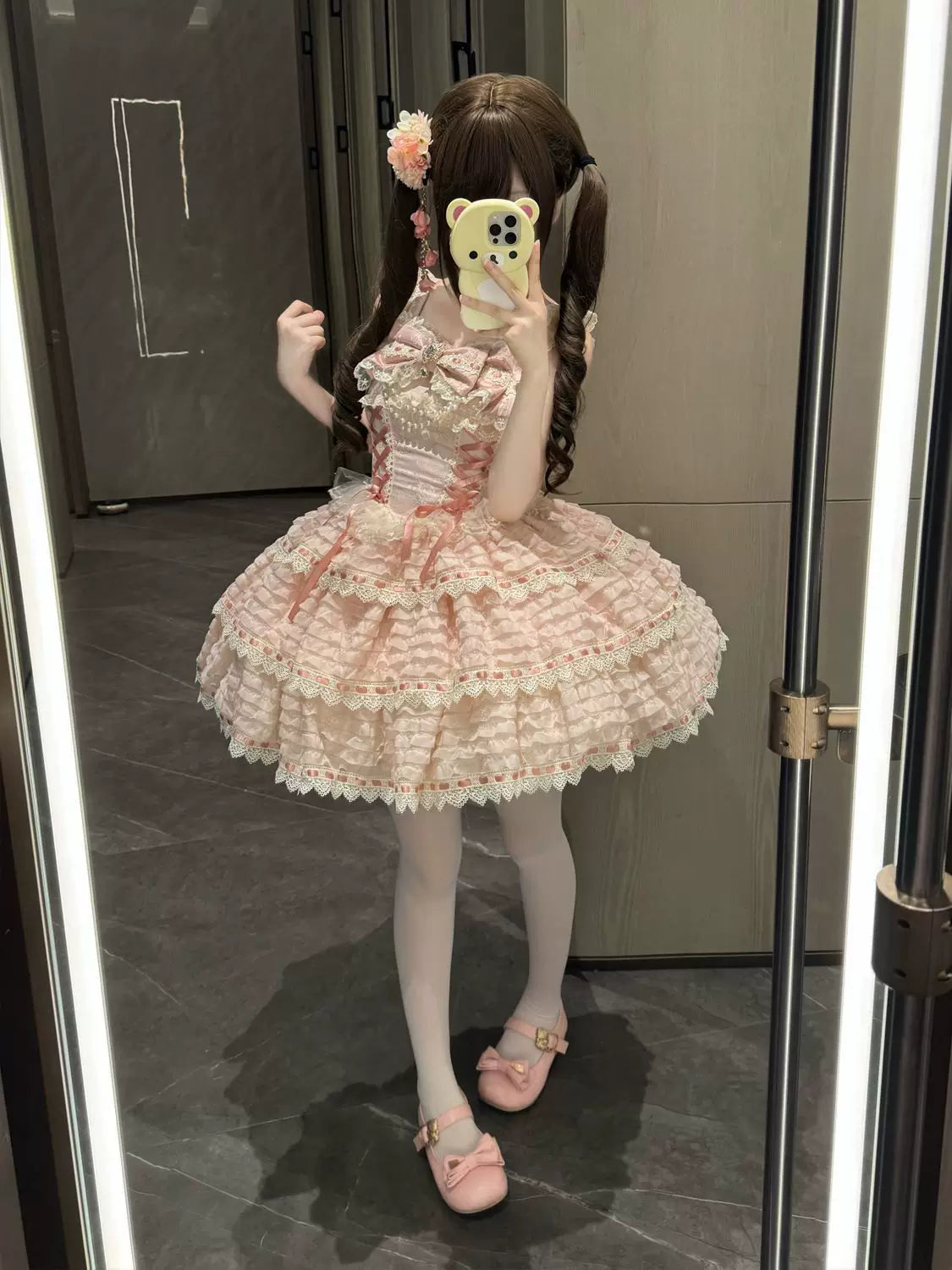 Floral Elegy - Sweet Lolita JSK Dress, Tiered Hem