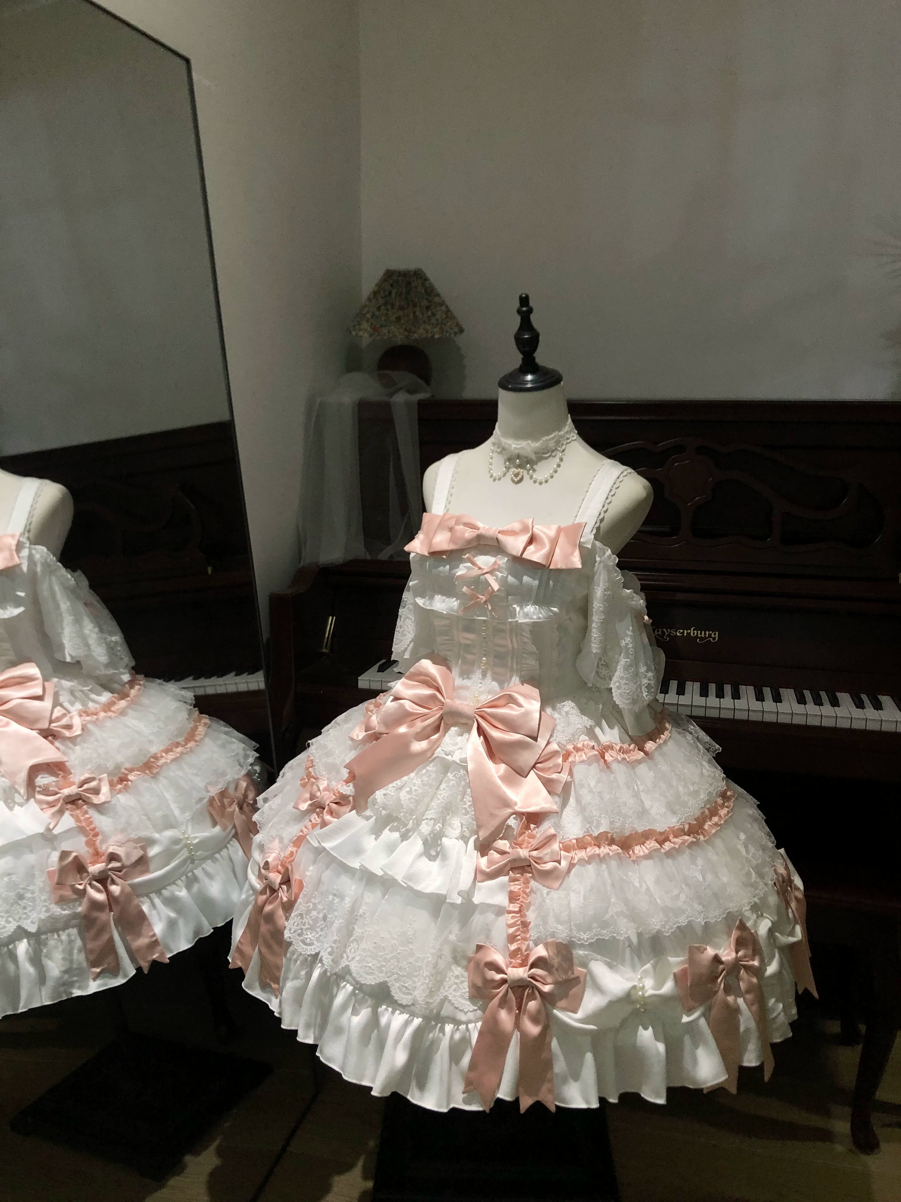 Celia's Confession - Plus-size Sweet Lolita Wedding OP Dress (L M S XL) 44884:825534