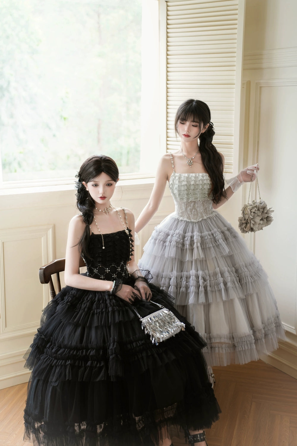 Sara Bell~Hailey~Dress Matched Diamond Shouder Straps