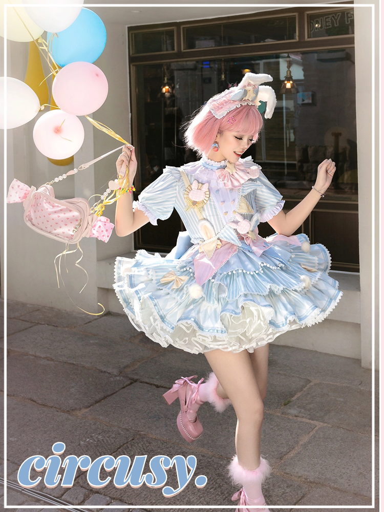 (BFM)Forest Fluorescent Carps~Ouji Lolita Suit Circus Prince Shorts and OP Dress