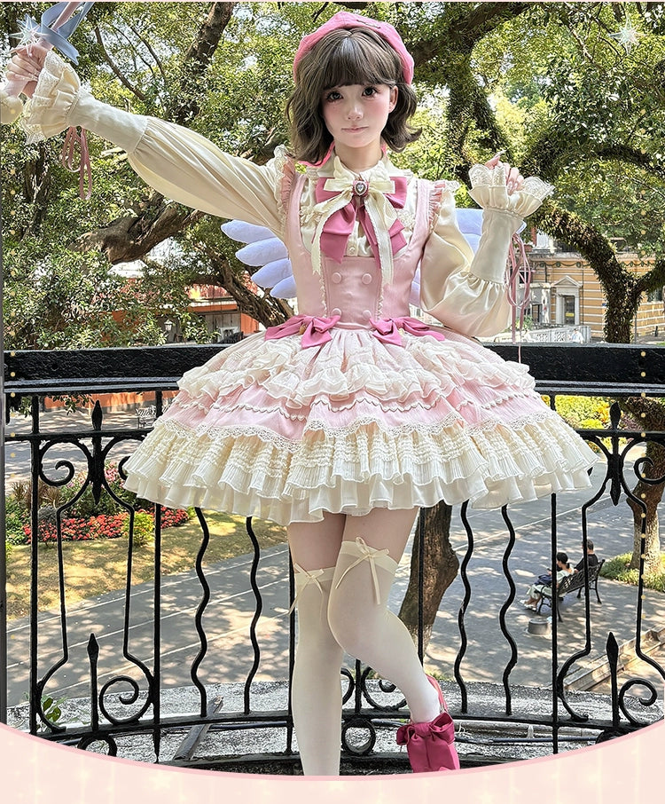 Sakurahime~Cupid Overture~Sweet Lolita Blouse Mutton Sleeves Shirt