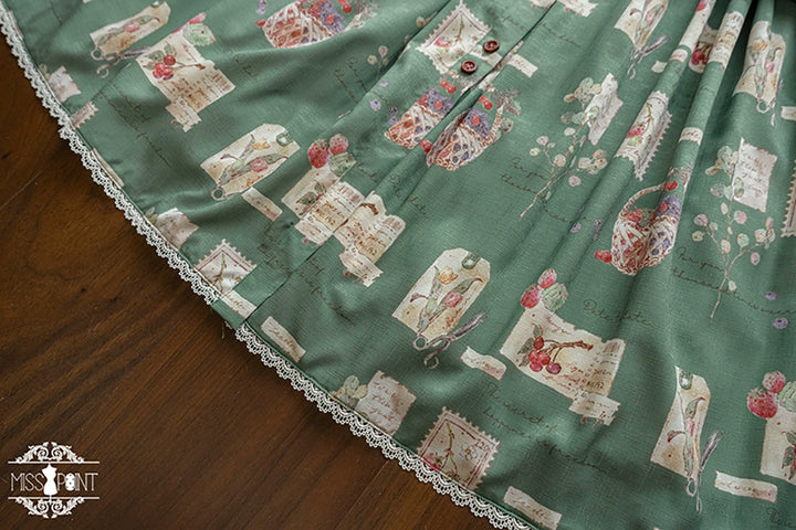 (Buyforme)Miss Point~Forest Lolita Lantern Sleeve OP Casual Dress