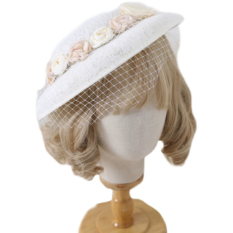 Xiaogui - Retro Lolita Hat French Style Court Top Hat F Court Top Hat