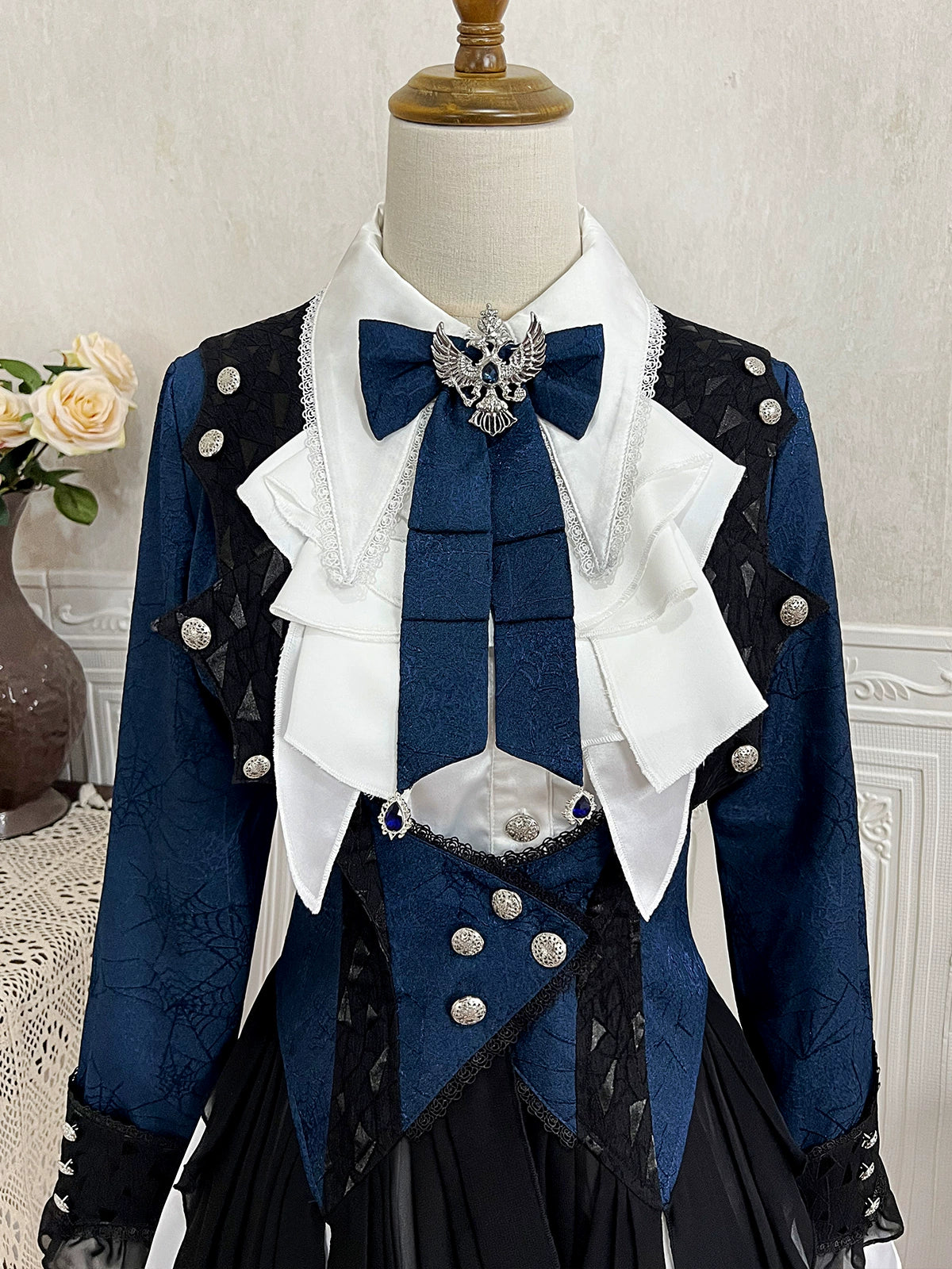 Xiongdoujiang - Chris' Son - Ouji Lolita Coat Shorts Irregular Hem Dress Set