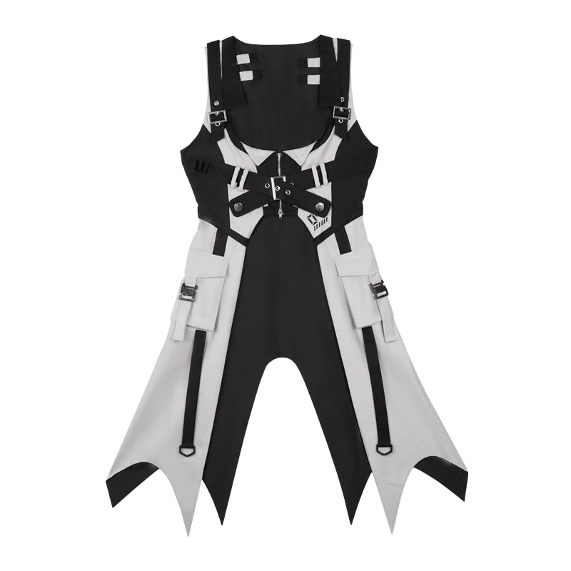 Letters from Unknown Star - Sky Core Record - Ouji Lolita Shorts Suits Short Sleeve Dress Set S Vest only