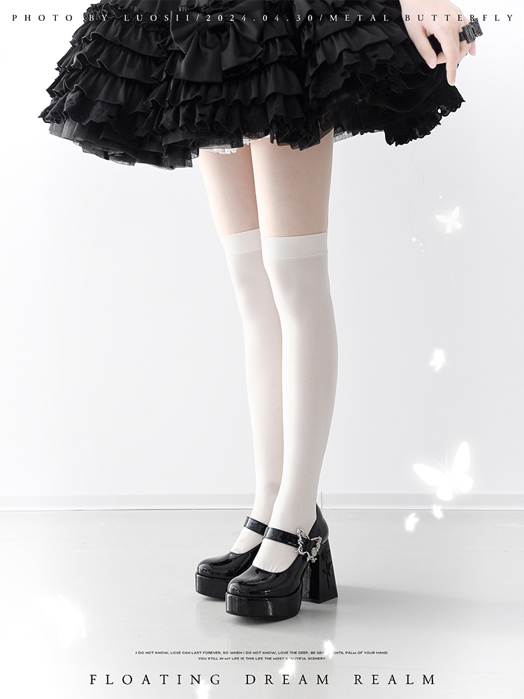 Dreamland~The cycle of all things~Lolita High Platform Shoes with Elegant Butterfly Buckle