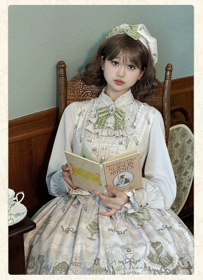 Elegant Lolita JSK Classic Lolita Dress With Square Neck Elegant Lolita JSK Classic Lolita Dress With Square Neck