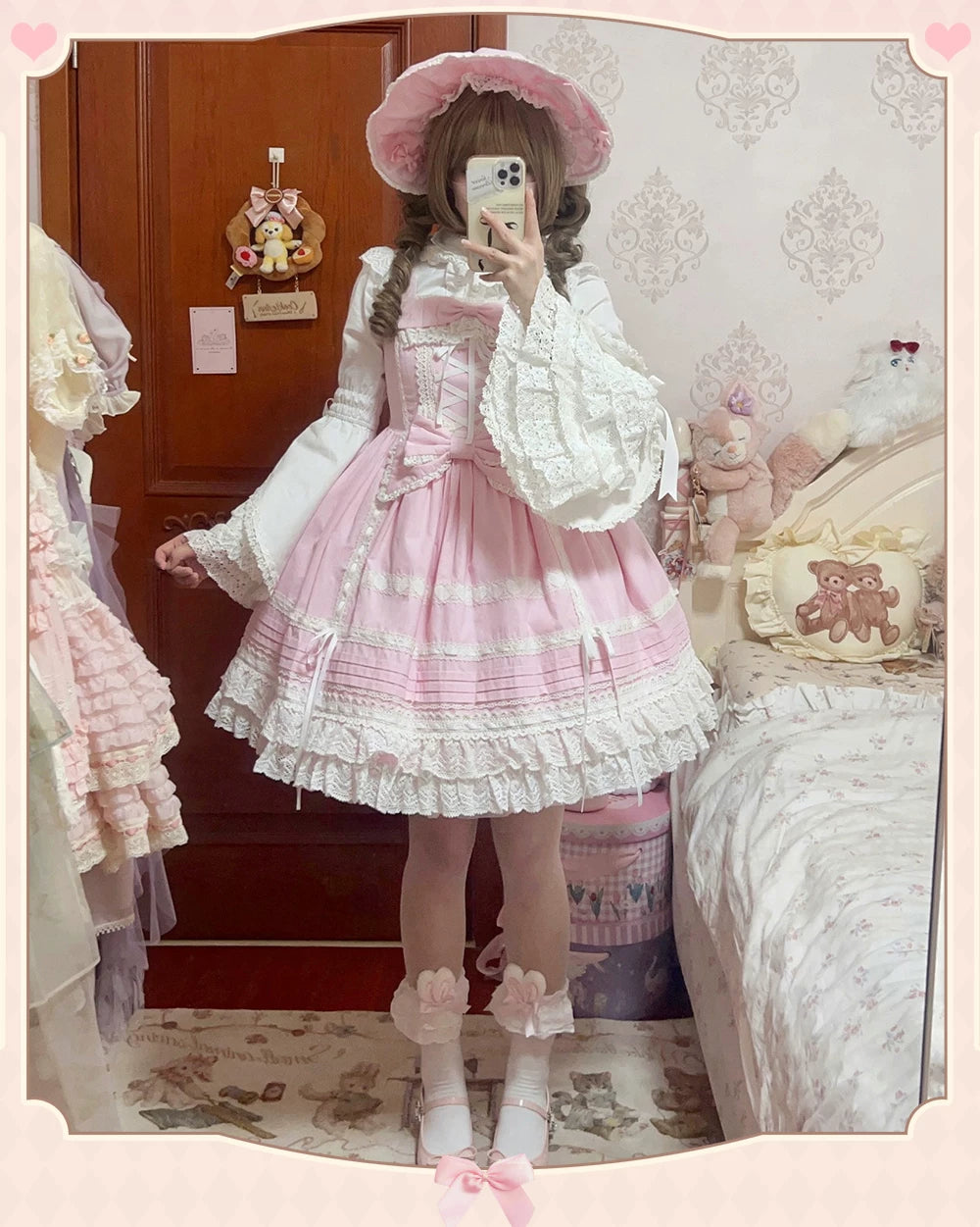 Pure Diary - Sweet Lolita Cotton JSK Dress, Tiered Back Skirt 44760:821157