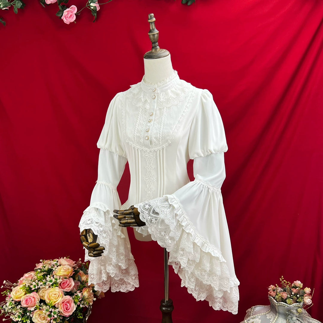 DMFS Lolita~Classic Lolita Blouse Princess Sleeves Lolita Shirt