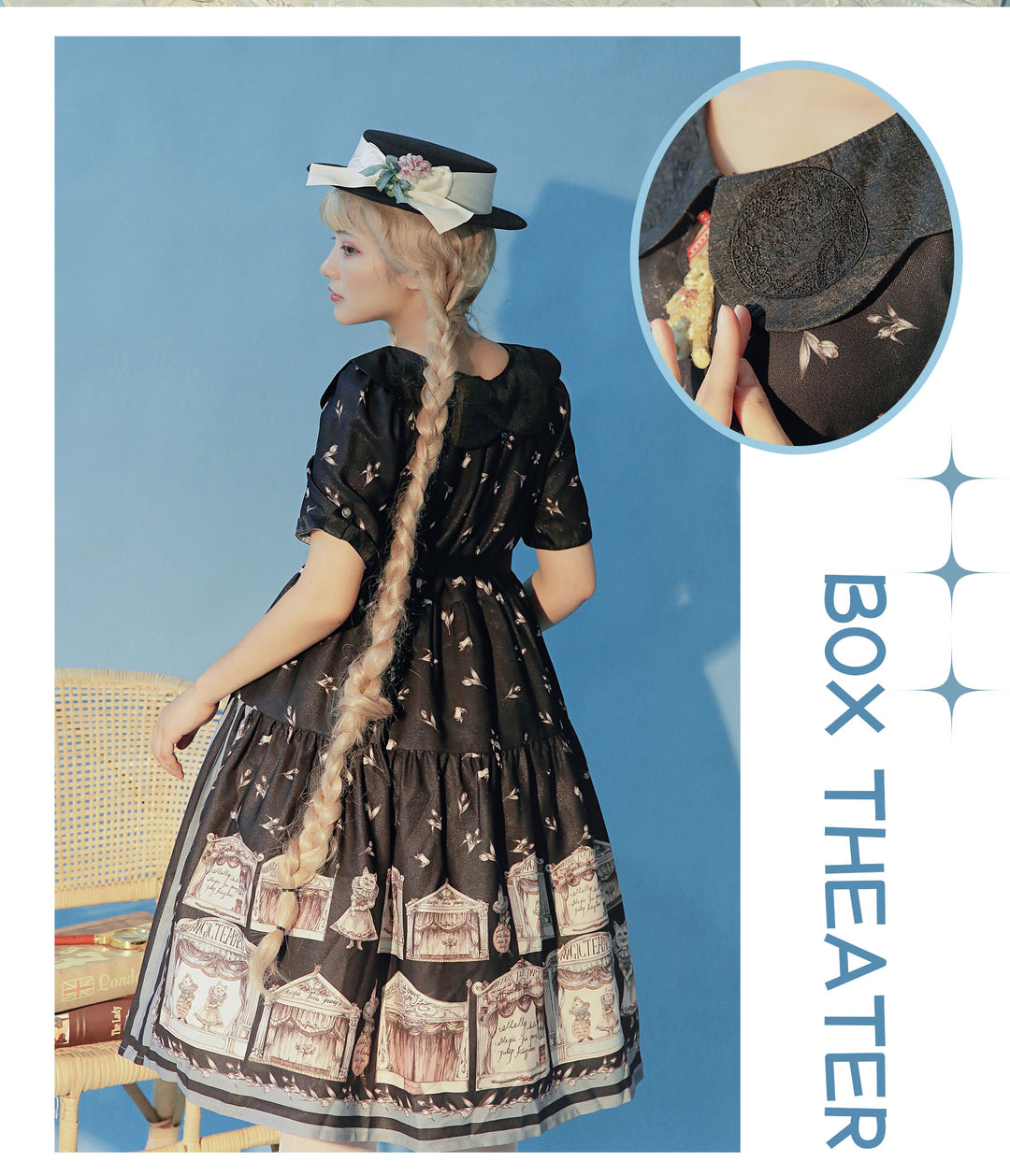 Magic Tea Party~elegant Lolita A-Line Printing OP Dress   