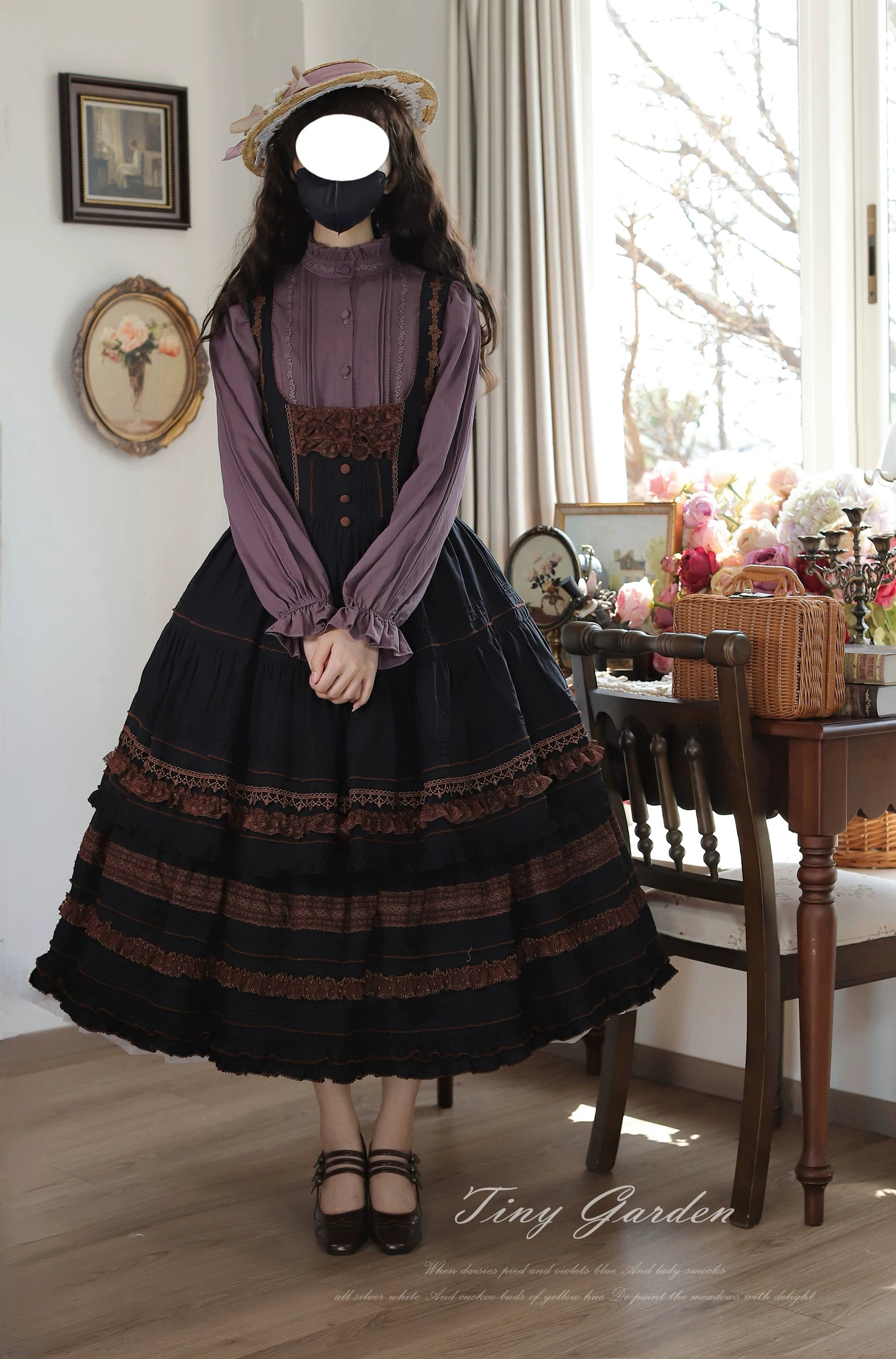 Marguerite Daisy - Classic Lolita Bust-supporting JSK Dress, Layered Lace