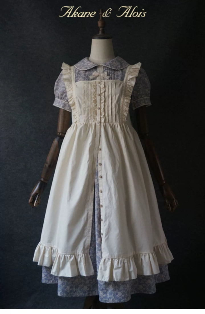 Akane Alois~Hana Shinfu~Country Lolita Flower Print OP Dress   