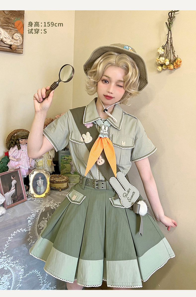 Piggy Bun - Bunny Trip - Ouji Lolita Cute Green Accessories