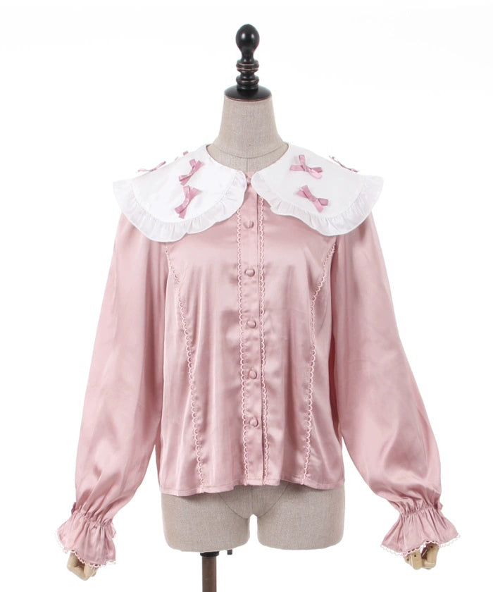 Axes Femme~Kawaii Lolita Rabbit Print Knitting Sweater M light pink shirt 