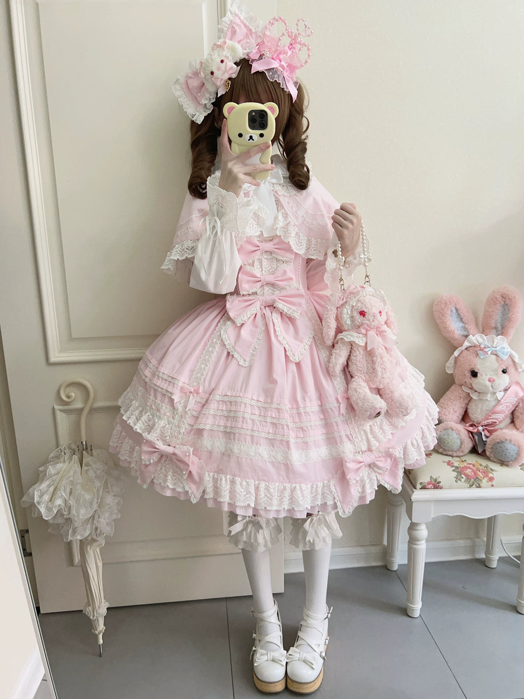 AerialCat~Layered Puffy~Old School Lolita JSK Cotton Vintage Cake Dress