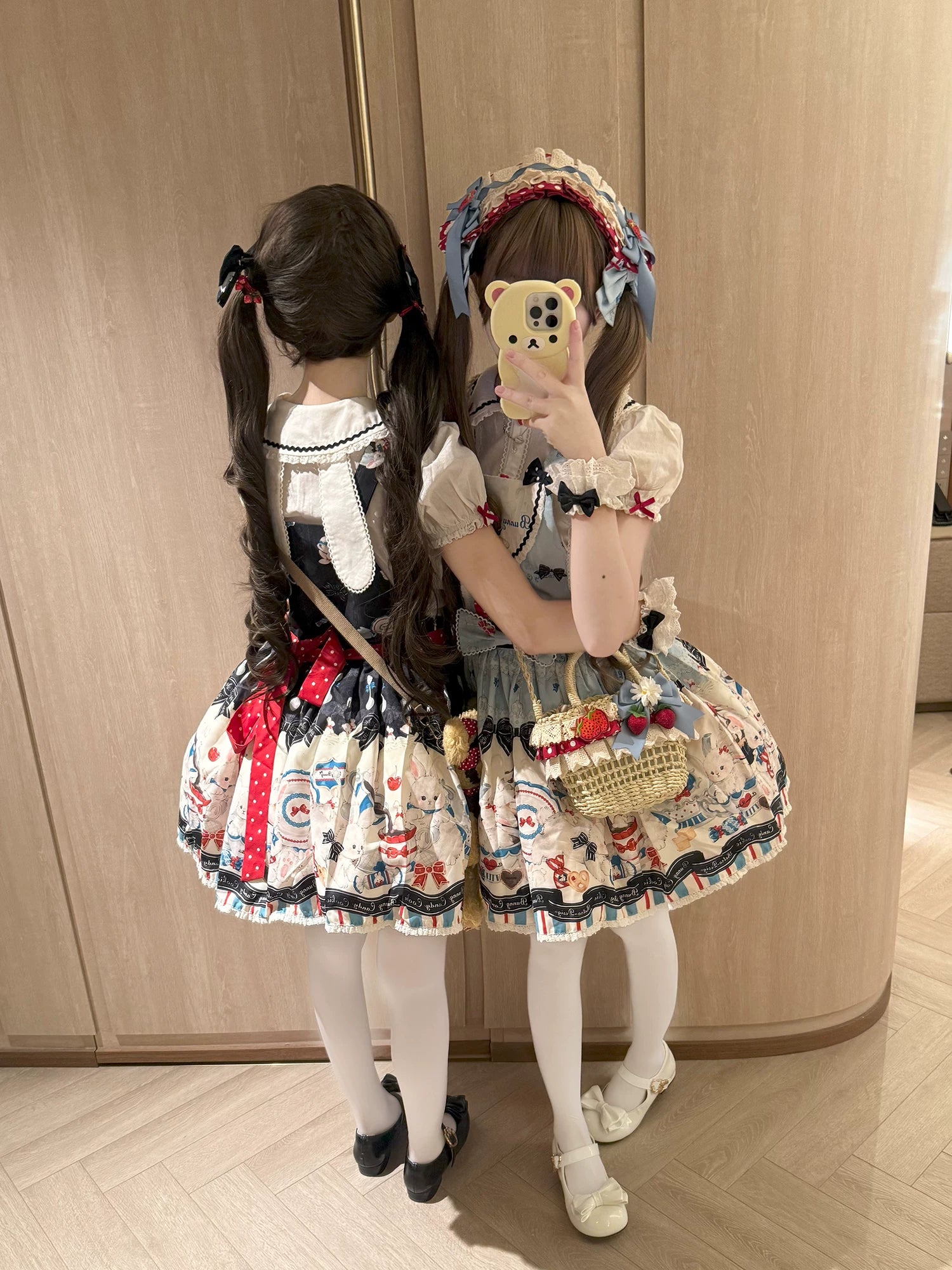 Myth Rabbit Tea Party - Sweet Lolita Dress Set, Bunny Print JSK 44460:809385