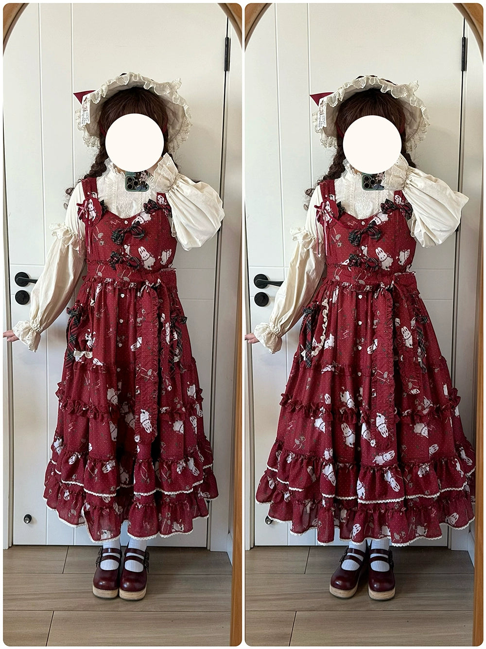 Miss Point~Forest Berry Bunny~Sweet Lolita JSK Elegant Bunny Print Dress