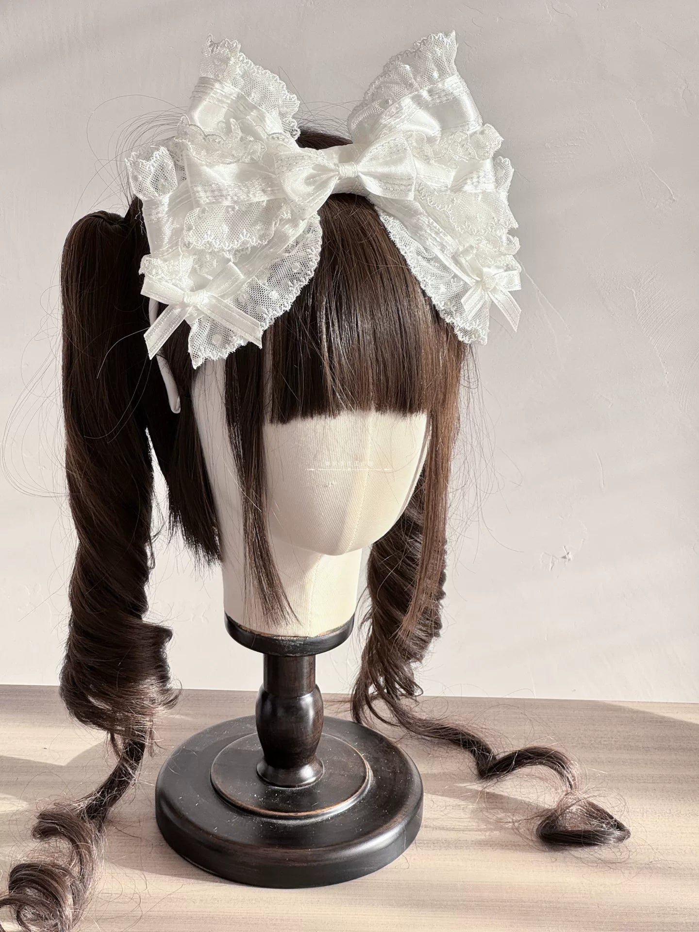 Wedding Sweet Lolita Accessories, Dramatic Bows White KC