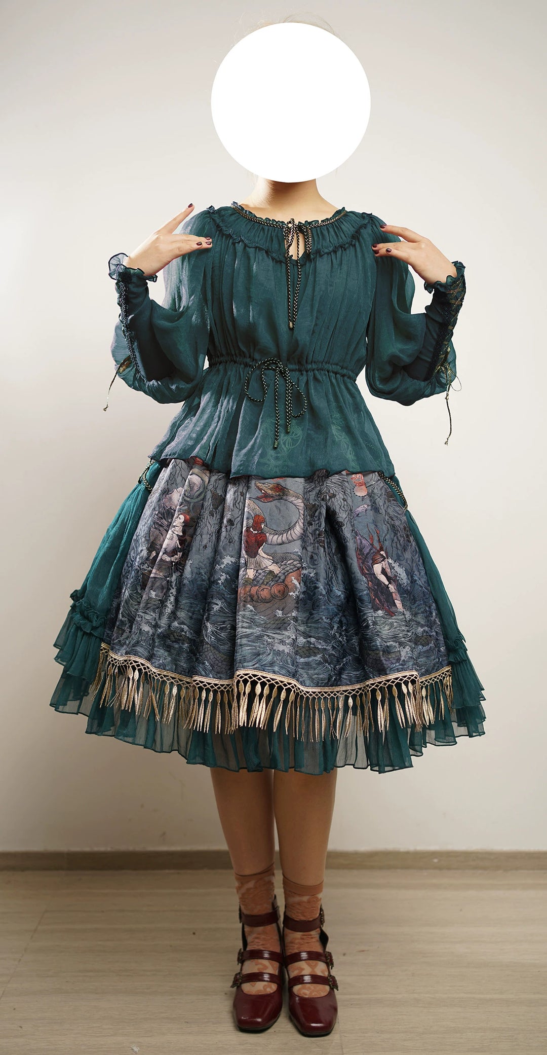 (BFM)FunCcino~Ragnarok~Nordic Style Loki Lolita JSK SK Dress 33160:406624