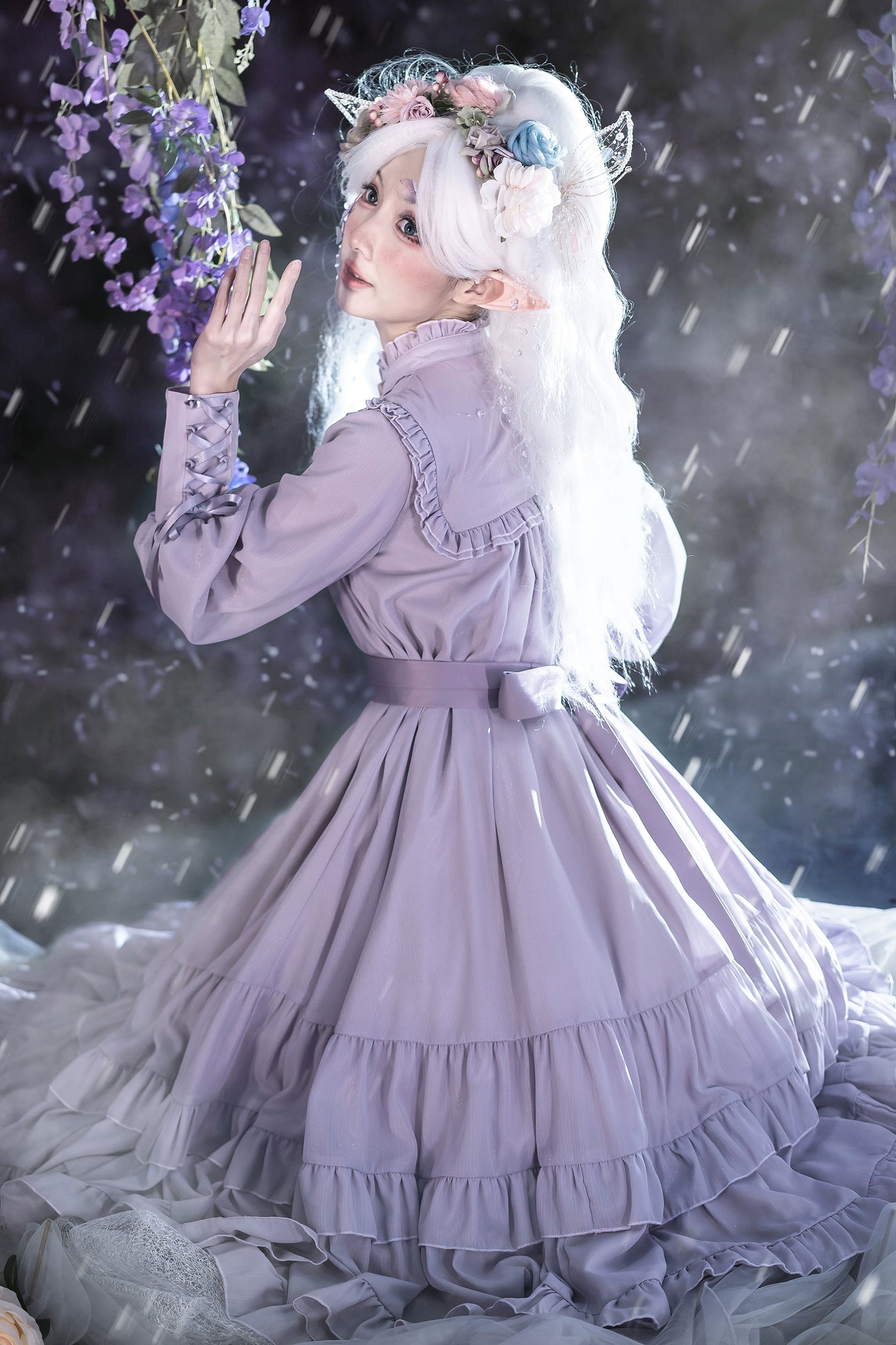 Little Dipper~Windsor Princess~Elegant Lolita Dress Stand Collar OP Dress Multicolors   