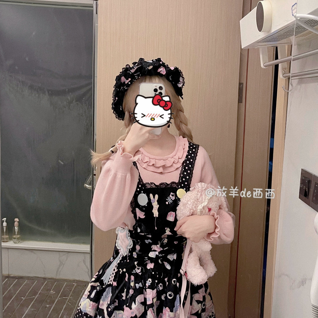 Sissy the shepherd~Sweet Lolita Sweater Autumn and Winter Lolita Innerwear Pink Free size ( recommend heights below 1.65m ) 