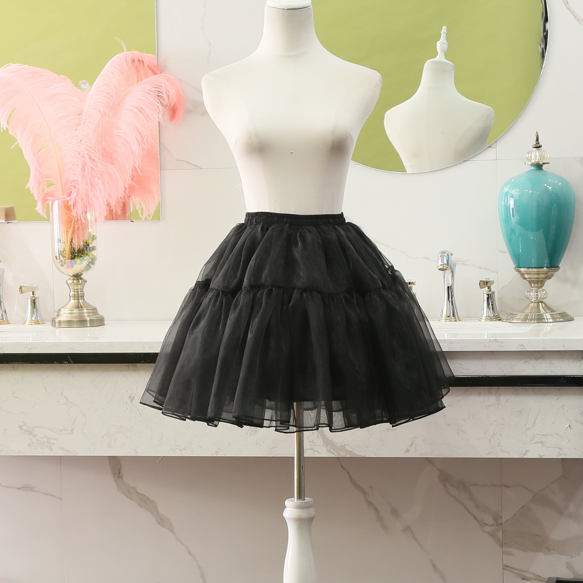 Manyiluo - Jenny Ku - Daily Lolita 17.7" (45 CM) Boneless Puffy Petticoat Black