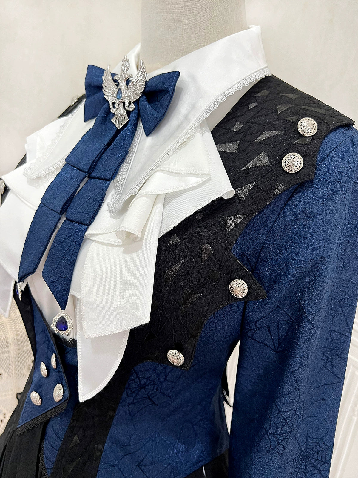 Xiongdoujiang - Chris' Son - Ouji Lolita Coat Shorts Irregular Hem Dress Set