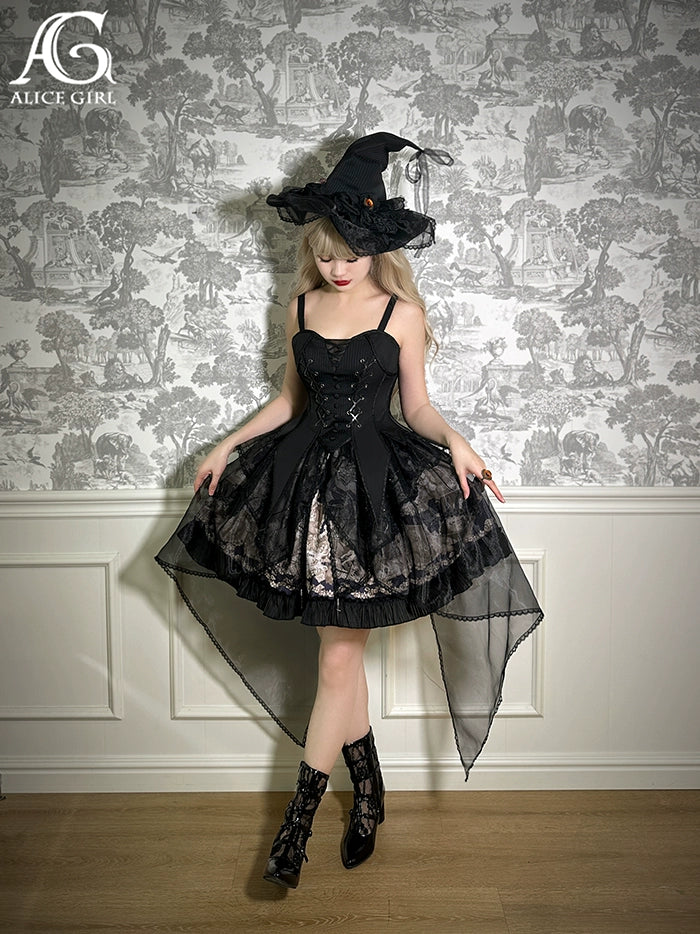 Alice Girl~Doll Mystery~Gothic Lolita Accessory Split Bow Tie Trailing Pendant   