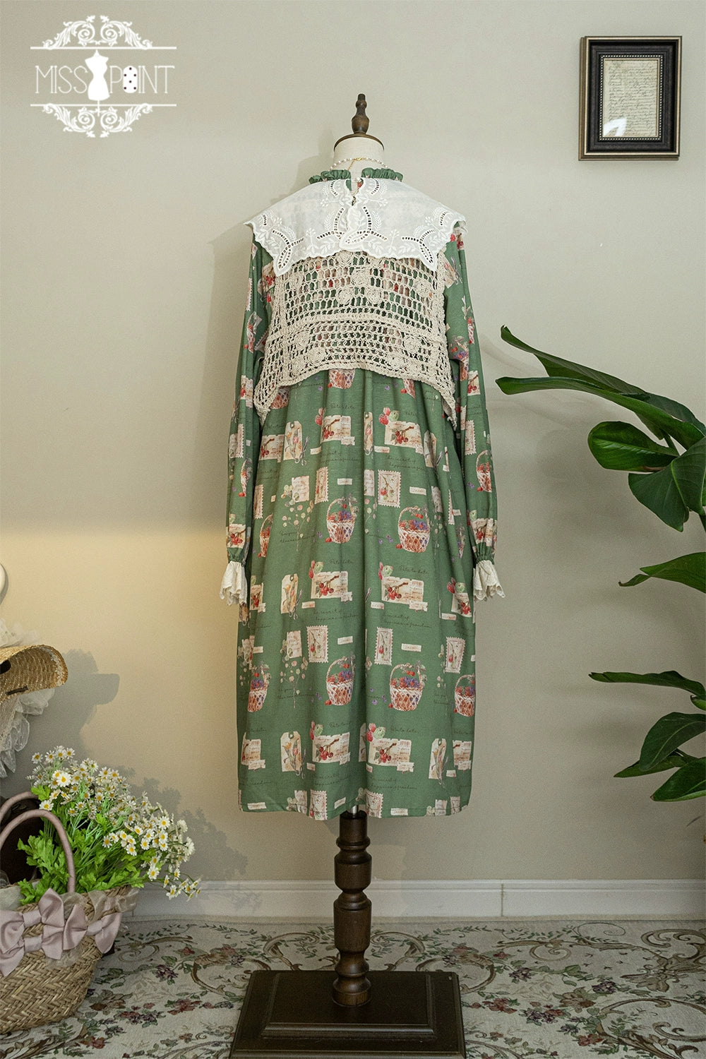 (Buyforme)Miss Point~ Forest Lolita Small Straw Hat Clip KC Accessory